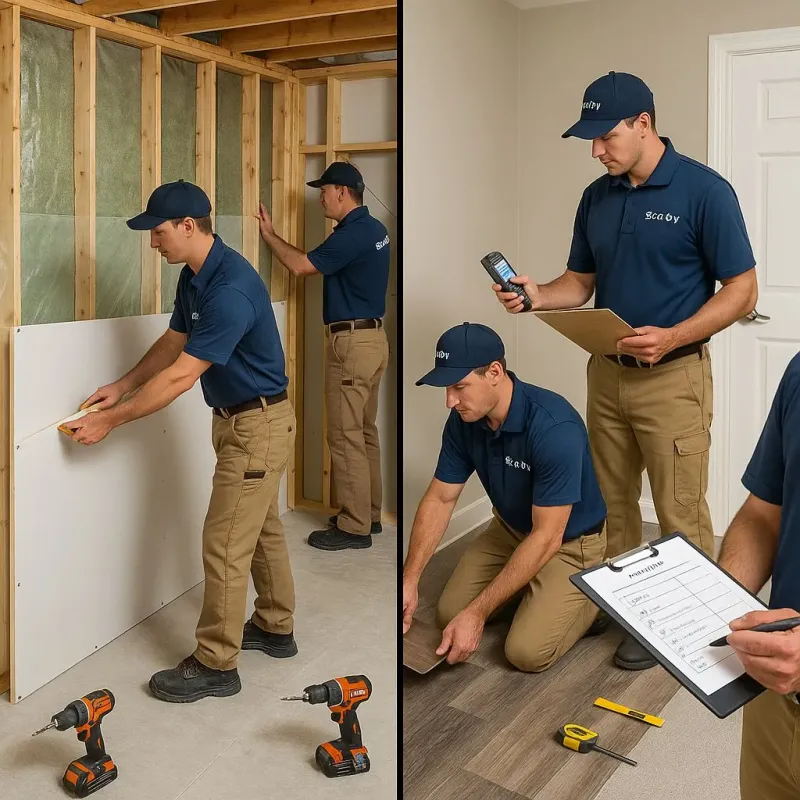 Repairs and Reconstruction process in Peppermill Village, MD